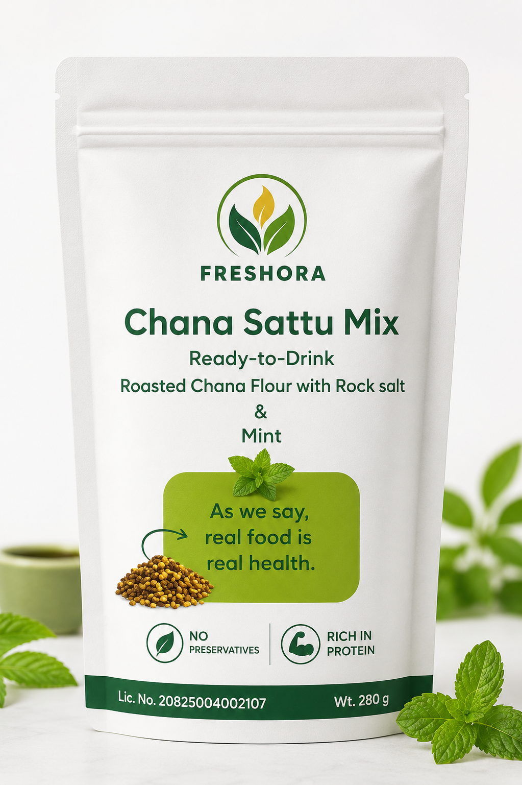 Chana Sattu with Mint